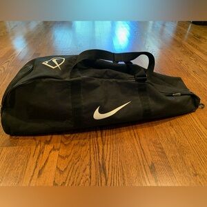 Nike Black Baseball Bag with White Logo